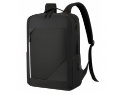 Mochila Executiva Preta Estampvel com Entrada USB