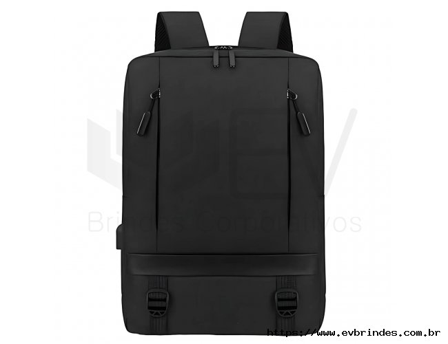 Mochila Executiva Ev Brindes modelo So Paulo -com Porta USB  Antifurto e Compartimento para Notebook