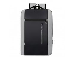 Mochila Executiva Ev Brindes modelo Rio de Janeiro - com Porta USB  Antifurto e Compartimento para Notebook Cor Cinza c