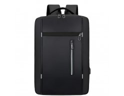 Mochila Executiva Ev Brindes modelo Rio de Janeiro - com Porta USB  Antifurto e Compartimento para Notebook Cor Preto.